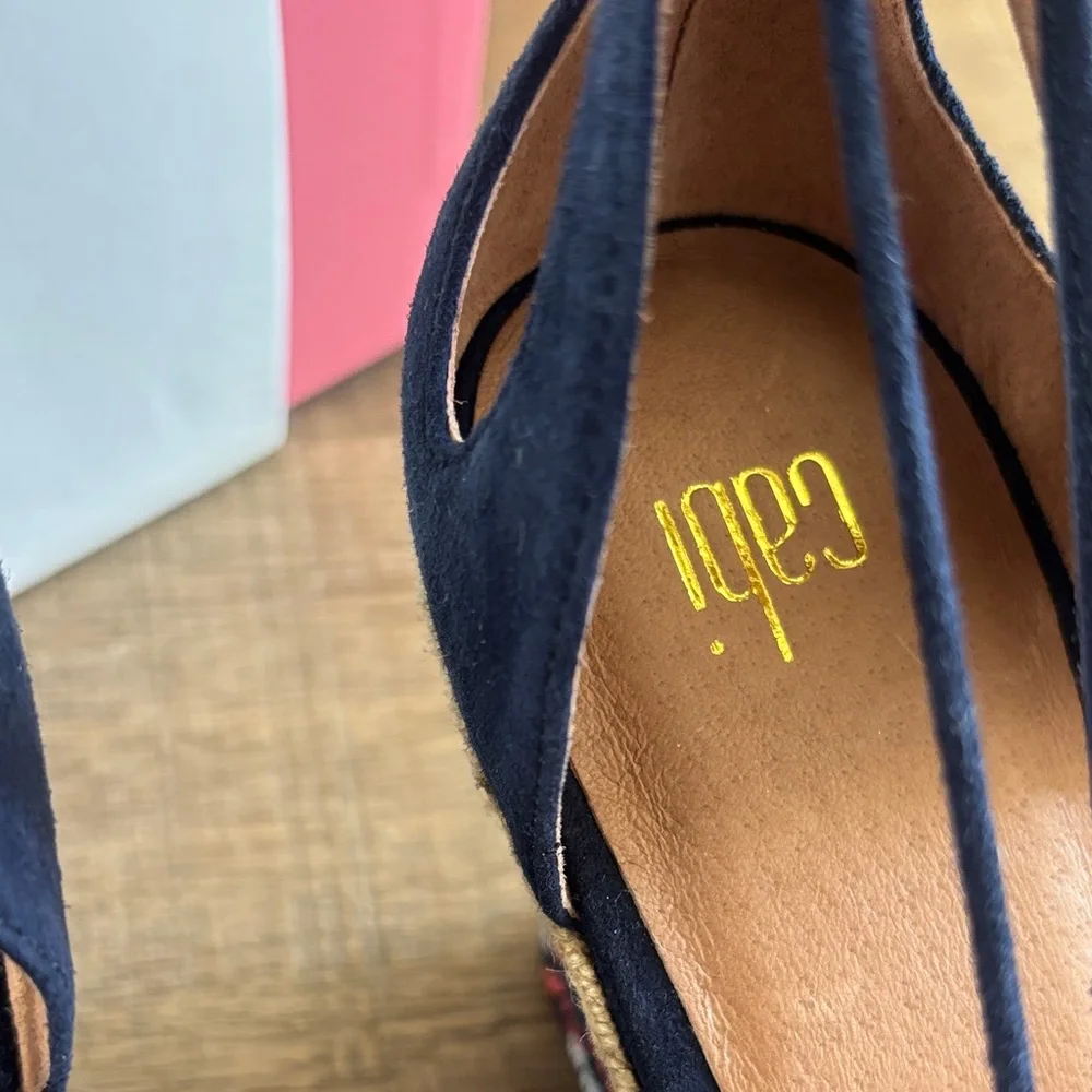 CAbi Dark Blue Lace-Up Espadrilles